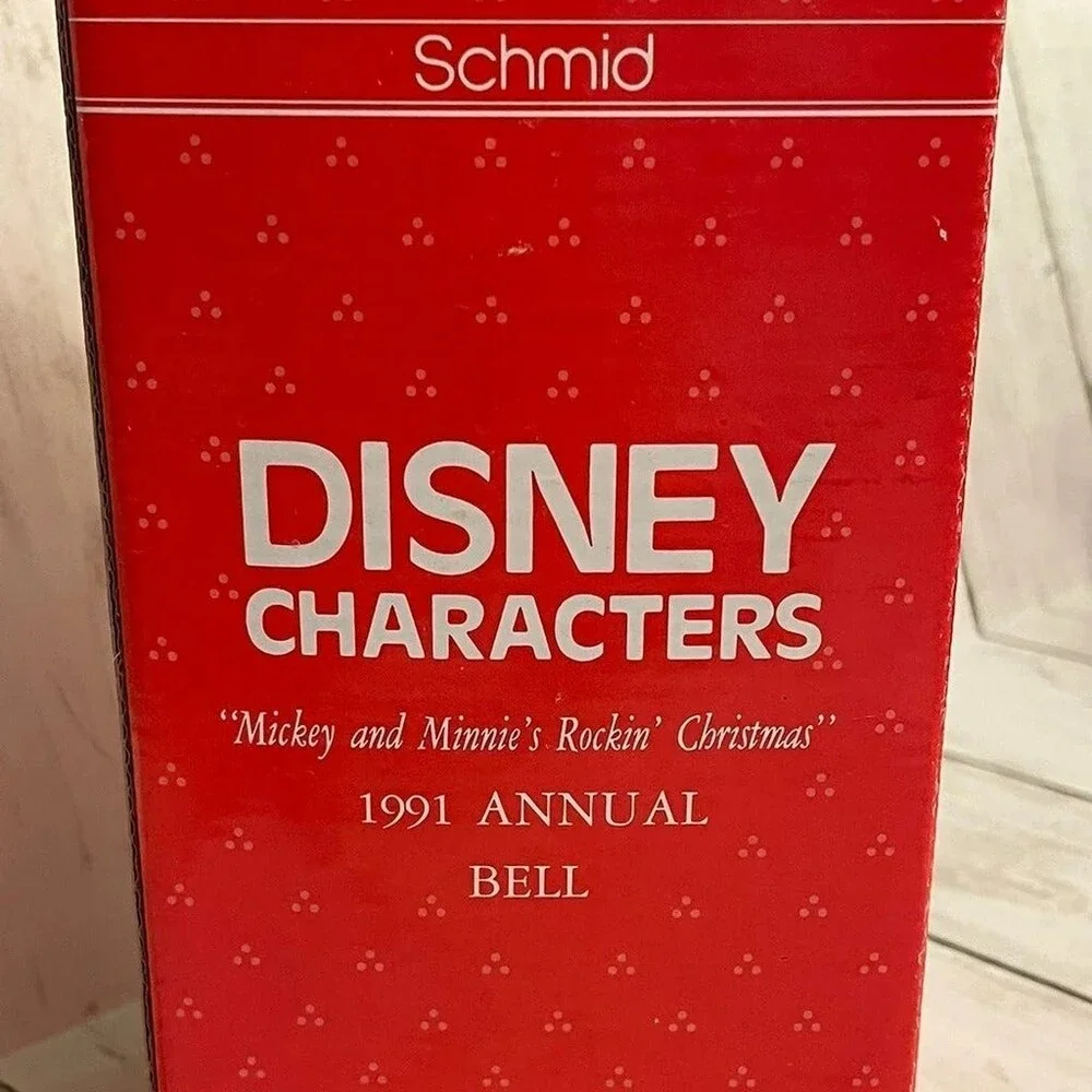 Vintage Mickey Mouse & Minnie Annual Collectible Annual Bell 1991 Schmid Disney